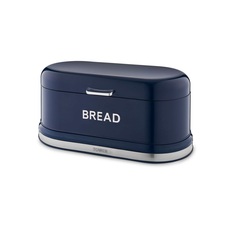 Tower T826170GRP Belle Bread Bin with Embossed Chrome Lettering